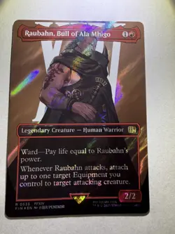 Raubahn, Bull of Ala Mhigo (0533) (Borderless SURGE FOIL) Final Fantasy MTG (NM) - Image 3