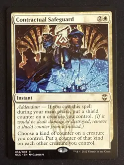 1x Contractual Safeguard (014) Commander: Streets of New Capenna LP MTG Magic x1 - Image 1