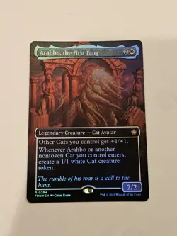Arahbo, the First Fang (Borderless) Foundations Foil - Image 1