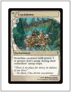 1x Crackdown, Future Sight Frame, Mystery Booster 2 Magic MTG NM - Image 1