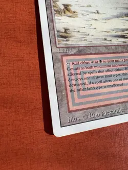 MTG Magic The Gathering Badlands Dual Land Revised Edition Heavy Play - Image 3