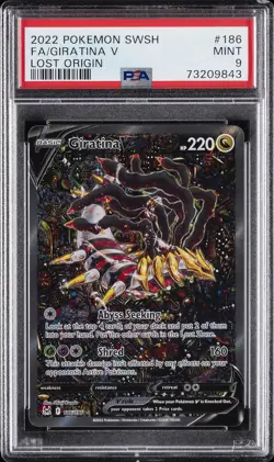 2022 POKEMON SWORD & SHIELD LOST ORIGIN #186 FULL ART/GIRATINA V PSA 9 - Image 1