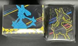 Crown Zenith Lucario Deck Box & ETB Card Sleeves 65ct New/Unused - Image 1