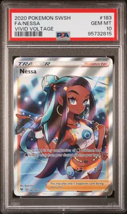 Nessa 183/185 Pokemon Sword & Shield Vivid Voltage PSA 10 - Image 1