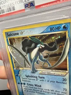 PSA 8 2005 Pokemon Suicune Gold Star EX 115/115 Unseen Forces Holo NM-MINT - Image 3