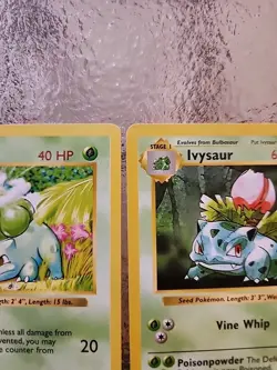 Pokemon TCG Shadowless Bulbasaur 44/102 & Shadowless Ivysaur 30/102 - Image 5
