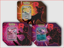 Pokemon Sealed Destined Rivals Team Rocket Tin Set of 3 Mewtwo Persian Nidoking - Image 2