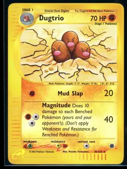 Dugtrio 2002 Pokemon Expedition 10/165 Reverse Holo Rare - Image 1