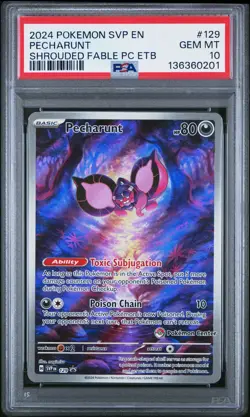 2024 POKEMON SVP EN-SV BLACK STAR PROMO #129 PECHARUNT PSA 10 - Image 1