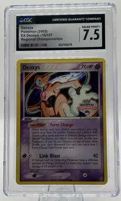 Pokemon 2005-Regional Championships! Deoxys from EX Deoxys #16/107 CGC 7.5 - Image 1