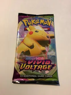 2020 Pokemon Sword & Shield Vivid Voltage Booster Pack Pikachu SEALED - Image 1