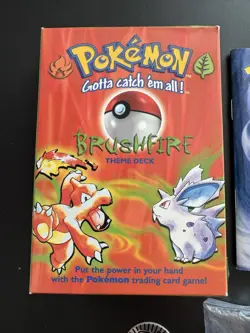 Vintage Wizards Of The Coast Pokemon Brushfire Theme Deck BOX & Instructions Etc - Image 2