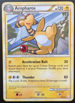 Pokemon TCG Ampharos Heartgold & Soulsilver 14/123 LP - Image 1