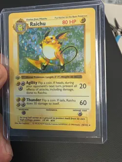 Raichu 1st Edition Holo Base Set Shadowless #14 1999 Pokemon TCG - Image 2