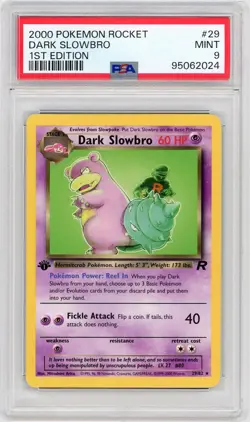 2000 Pokemon Team Rocket #29 Dark Slowbro 1st Edition / RARE MINT PSA 9 *2024 - Image 1