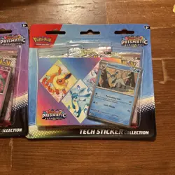 Pokemon TCG: Scarlet Violet Prismatic Evolutions Tech Sticker Collection 3X Lot - Image 3