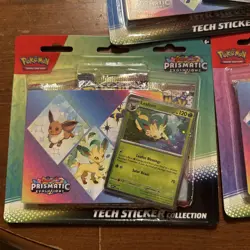 Pokemon TCG: Scarlet Violet Prismatic Evolutions Tech Sticker Collection 3X Lot - Image 4