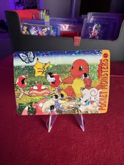 Pokemon Pocket Monsters Vending Prism Holo Vintage Sticker #13 Pikachu Slowpoke - Image 2