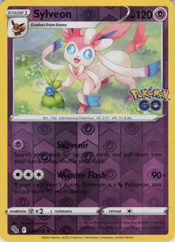 Sylveon Reverse Holo Pokemon GO 035/078 LP-NM - Image 1