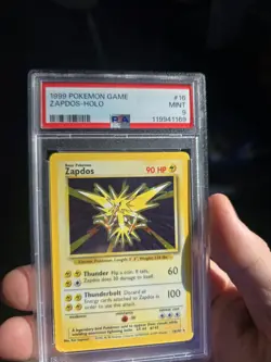 1999 POKEMON GAME #16 ZAPDOS-HOLO PSA 9 - Image 1