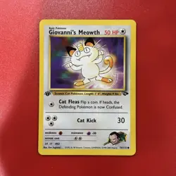Pokemon Tcg Giovanni's Meowth [1st Edition] #74 Pokemon Gym Challenge NM - Image 1