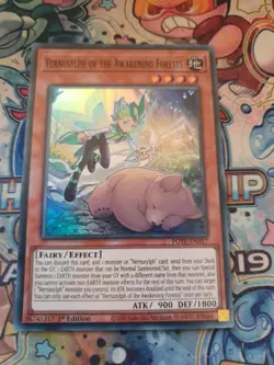 Yu-Gi-Oh! Vernusylph of the Awakening Forests POTE-EN017 1st Edition Super Rare - Image 1