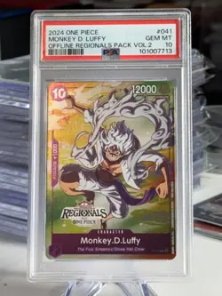 PSA 10 Monkey.D.Luffy (Online Regional 2024 Vol. 2) Participant P-041 One Piece - Image 1