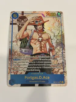 One Piece Carrying on His Will Portgas D Ace Alt Art OP13-119 SEC - Image 1