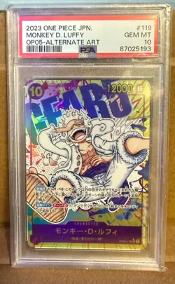 One Piece Monkey D.Luffy SEC OP05-119 Japanese Awakening of The New Era PSA 10 - Image 1