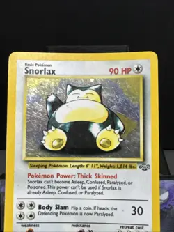 Pokemon Card Snorlax 11/64 Jungle WOTC Holo Rare Played - Image 3