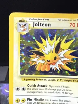 Pokemon Card Jolteon 4/64 Jungle Set Holo Rare WOTC Light Play - Image 3