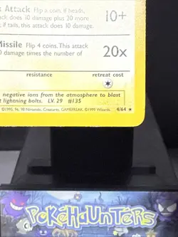 Pokemon Card Jolteon 4/64 Jungle Set Holo Rare WOTC Light Play - Image 4