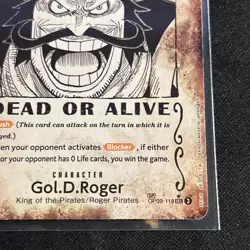 Gol D Roger OP09-118 SP Wanted Poster Manga OP13 One Piece Card English Carrying - Image 2