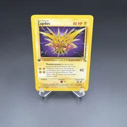 Pokemon TCG Zapdos Card 30/62 Fossil 1st Edition Non-Holo Rare Vintage 1999 WOTC - Image 1