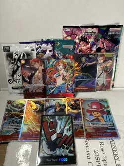 One piece TCG LOT nami packs and cards under market value! $92 total value - Image 1