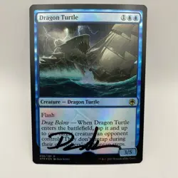 WIZARDS OF THE COAST MTG Dan Scott Signed Proof Card Dragon Turtle - Image 1