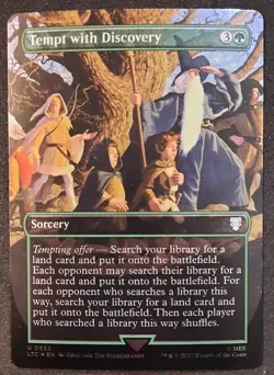 MTG FOIL Tempt with Discovery - The Lord of the Rings Commander Card #532 LP - Image 1