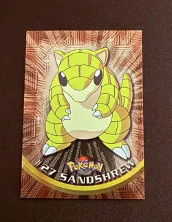 Sandshrew #27 - Topps Chrome Holo Pokemon Card TV 2000 - Black Topps Label (2nd) - Image 1