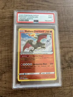 Pokemon TCG Radiant Charizard Crown Zenith Card PSA 9 020/159 - Image 2