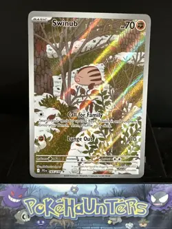 Pokemon Card Swinub 165/159 Journey Together Illustration Rare Near Mint - Image 1