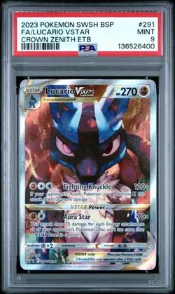 Lucario VSTAR SWSH291 SWSH: Sword & Shield Promo Cards Holo Psa 9 - Image 1