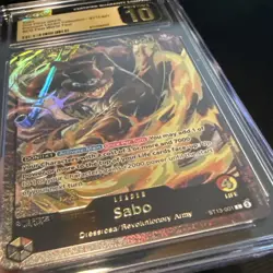 2024 ONE PIECE #ST13-001 SABO PREMIUM CARD COLLECTION LEADER CGC PRISTINE 10 - Image 2