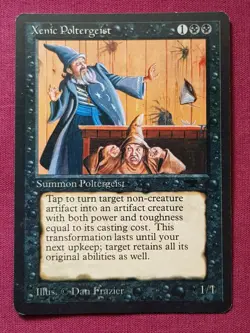 Magic The Gathering ANTIQUITIES XENIC POLTERGEIST black card MTG - Image 1