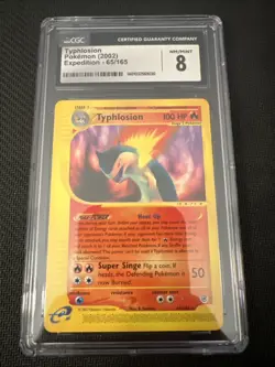 CGC 8 Typhlosion 65/165 Graded Pokemon Card 2002 Expedition - Image 1