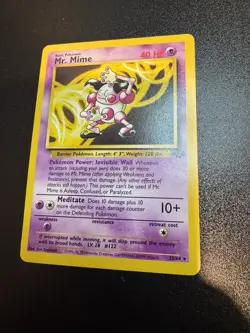 Pokemon TCG Mr. Mime 22/64 Jungle Set Unlimited Non-Holo Rare Card NM - Image 1