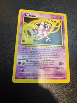 Pokemon TCG Mr. Mime 22/64 Jungle Set Unlimited Non-Holo Rare Card NM - Image 2