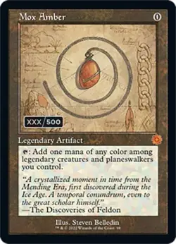 MTG English Mox Amber (Schematic) (Serial Numbered) Light Play Foil - Image 1