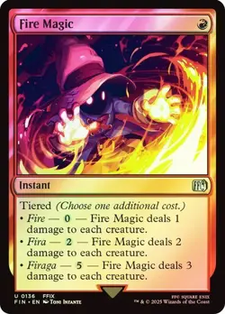Fire Magic FOIL - 0136 - Uncommon - Final Fantasy FIN MTG - Image 1