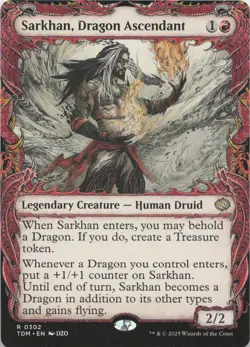 Sarkhan, Dragon Ascendant (0302) (Showcase) R Tarkir: Dragonstorm 302 NM MTG - Image 1
