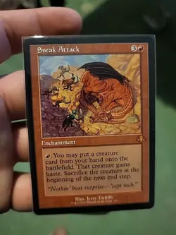 MTG Dominaria Remastered Sneak Attack x1 Retro Frame Rare Red Enchantment MM/M - Image 1